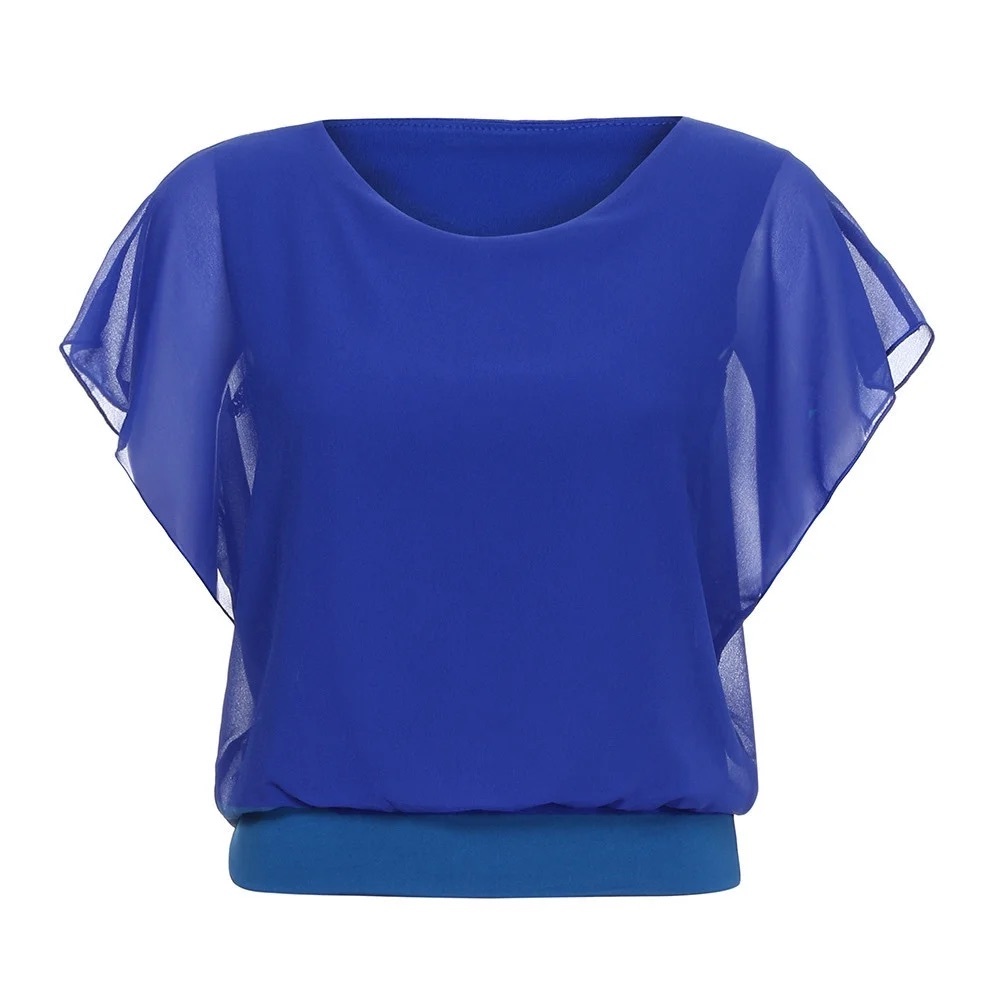 EUC Elegant Blue Sheer Women's Top
